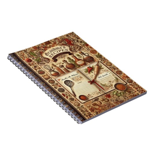 Personalisiertes Rezept SpiralNotebook Notizblock (Rechte Seite)