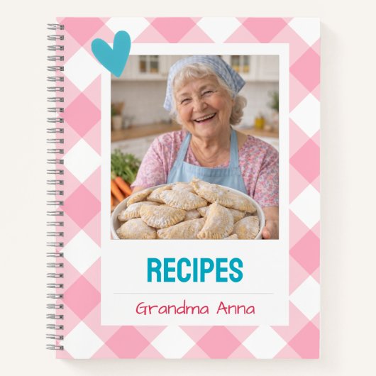 Personalisiertes Rezeptnotizbuch Notizblock (Vorderseite)