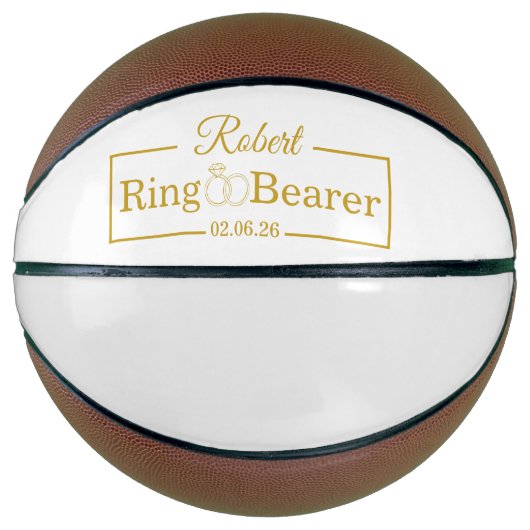Personalisiertes Ringträger Baseball-Geschenk für Basketball (Vorderseite)