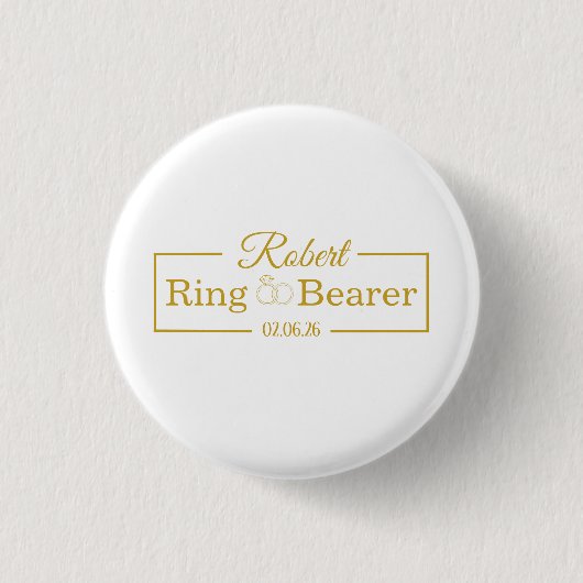 Personalisiertes Ringträger Baseball-Geschenk für Button (Vorderseite)