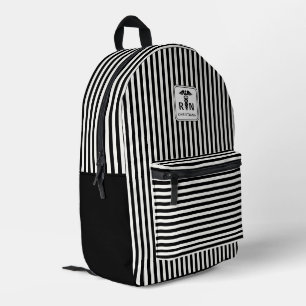 Personalisiertes RN Modernes und elegantes Streife Bedruckter Rucksack