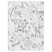 Personalisiertes Roboterschiff und Alien Moon Klemmbrett (Rückseite)