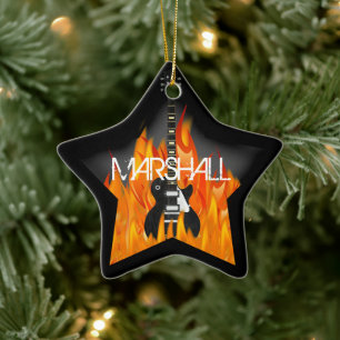 Personalisiertes Rockstar-Ornament Keramikornament