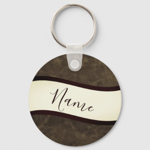 Personalisiertes Rohleder-Look Schlüsselanhänger