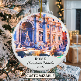 Personalisiertes Rom-Ornament, Italien Geschenk Keramik Ornament