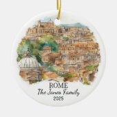 Personalisiertes Rom-Ornament, Italien Geschenk Keramik Ornament (Vorne)