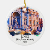 Personalisiertes Rom-Ornament, Italien Geschenk Keramik Ornament (Vorne)