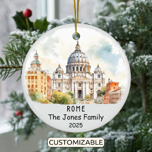 Personalisiertes Rom-Ornament, Italien Keramik Ornament