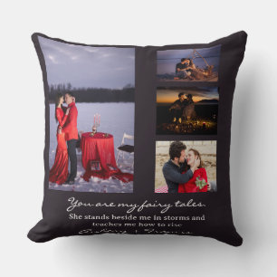 Personalisiertes romantisches Fotocollage-Kissen Kissen
