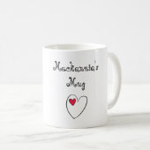 Personalisiertes romantisches Herz Kaffeetasse (VorderseiteRechts)