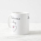 Personalisiertes romantisches Herz Kaffeetasse (Vorderseite Links)