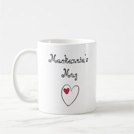 Personalisiertes romantisches Herz Kaffeetasse