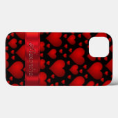 Personalisiertes romantisches Herzmuster Case-Mate iPhone Hülle (Rückseite (Horizontal))