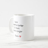 Personalisiertes romantisches Liebeszitat Kaffeetasse (Vorderseite Links)