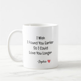Personalisiertes romantisches Liebeszitat Kaffeetasse