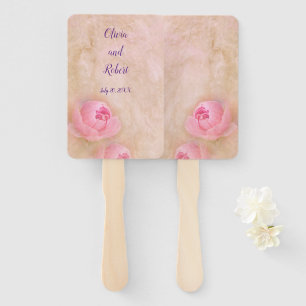 Personalisiertes romantisches Rosa Fächer
