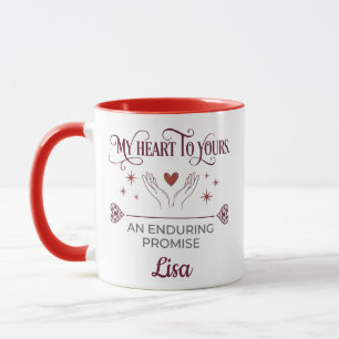 Personalisiertes romantisches Versprechen Benutzer Tasse