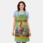 Personalisiertes Rooster Crowing Country Schürze (Getragen)