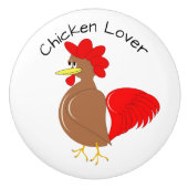 Personalisiertes Rooster-Design Keramikknauf (Vorderseite)