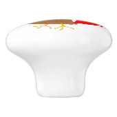 Personalisiertes Rooster-Design Keramikknauf (Seitenansicht)