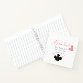 Personalisiertes rosa Abschlussgeschenk, individue Notizblock