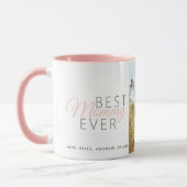 Personalisiertes Rosa Best Mommy Ever Foto Tasse (Links)