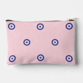 Personalisiertes Rosa Böser Blick Muster Monogramm Zubehörtasche (Rückseite)