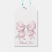 Personalisiertes rosa Bow-Brautparty Geschenkanhänger (Vorderseite)