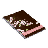 Personalisiertes Rosa/Brauner Dogwood Blossom Notizblock (Rechte Seite)