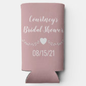 Personalisiertes rosa Brautparty Frau verfehlen. Selters Dosenkühler (Rückseite)