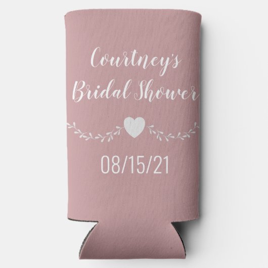 Personalisiertes rosa Brautparty Frau verfehlen. Selters Dosenkühler (Rückseite)