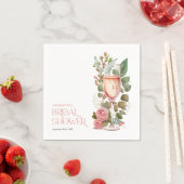 Personalisiertes Rosa Brautparty Serviette (Beispiel)