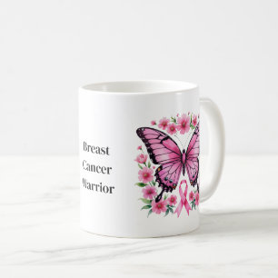 Personalisiertes Rosa Brustkrebs-Bewusstsein  Kaffeetasse