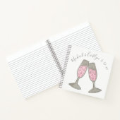 Personalisiertes Rosa Champagner Hochzeitsfest Bra Notizbuch (Innenseite)