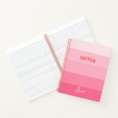 Personalisiertes rosa Colorblock SpiralNotebook Notizblock (Innenseite)