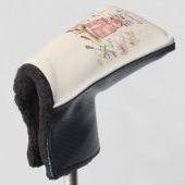 Personalisiertes rosa Coquette-Golf-Monogramm Golf Headcover (3/4 Vorderseite)