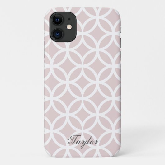 Personalisiertes rosa Diamantmuster Case-Mate iPhone Hülle (Rückseite)
