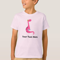 Personalisiertes rosa Dinosaurier-T-Shirt
