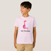 Personalisiertes rosa Dinosaurier-T-Shirt T-Shirt (Vorne ganz)