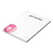 Personalisiertes rosa Donut Notizblock (Rotiert)