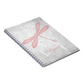 Personalisiertes rosa Dragonfly-Notebook Notizblock (Rechte Seite)