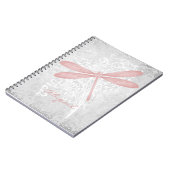 Personalisiertes rosa Dragonfly-Notebook Notizblock (Linke Seite)