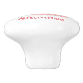 Personalisiertes Rosa Dschungeltier Elephant Kinde Keramikknauf (Seitenansicht)