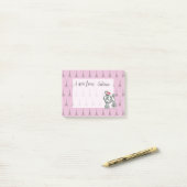 Personalisiertes rosa Eiffelturm - Editor Post-it Klebezettel (Auf Schreibtisch)