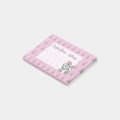 Personalisiertes rosa Eiffelturm - Editor Post-it Klebezettel (angewinkelt)