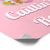 Personalisiertes Rosa Einhorn Girl's Room Poster (Ecke)