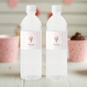 Personalisiertes rosa Eis Wasserflaschenetikett