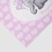 Personalisiertes rosa Elefant-1. Seidenpapier (Ausschnitt)