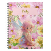 Personalisiertes Rosa Fairy Write & Zeichnen Story Notizblock (Vorderseite)