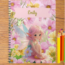 Personalisiertes Rosa Fairy Write & Zeichnen Story Notizblock
